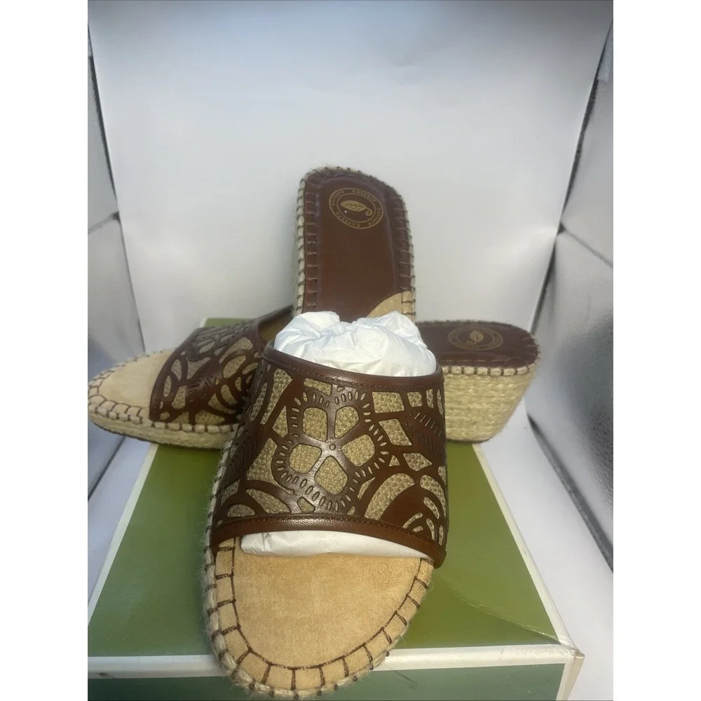 Nurture Leather Upper Slides Size 10 Medium Brazil